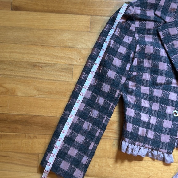 Crop Blazer - dark grey and pink - Picture 6 of 7